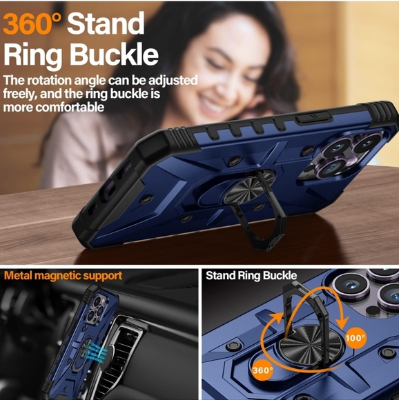 Iphone 14 Pro PASNEW Compatible with iPhone 14 Pro Case 6.1 inch - Picture 3 of 13